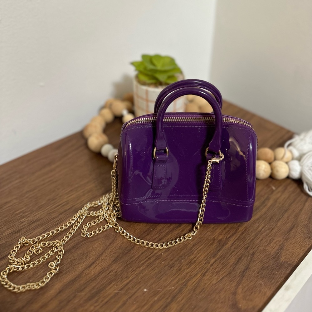 Purple side bag